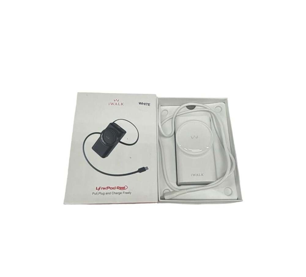 IWalk LinkPod Reel Portable Charger White